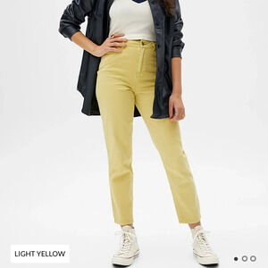 Yellow jeans cotton slim fit